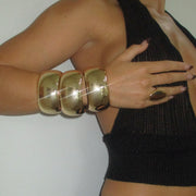 The Gold Thick Maxi Bangle - BERNA PECI JEWELRY