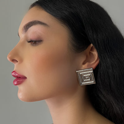 The Vintage Square Earrings - BERNA PECI JEWELRY