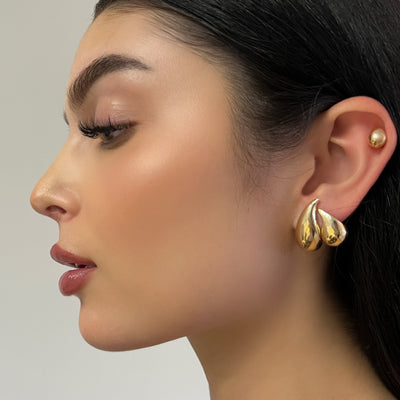 Small Gold Drop Earring - BERNA PECI JEWELRY