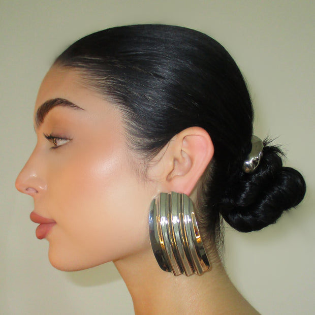 The Silver Bar Earrings - BERNA PECI JEWELRY