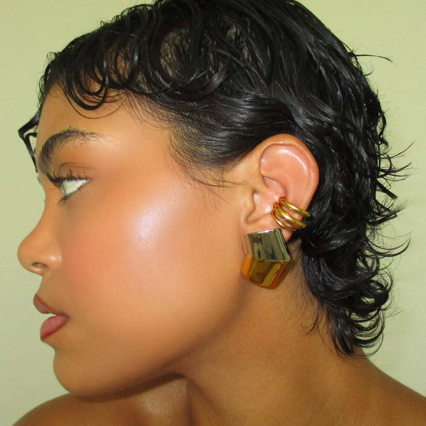 The Two Tone Disk Studs - BERNA PECI JEWELRY