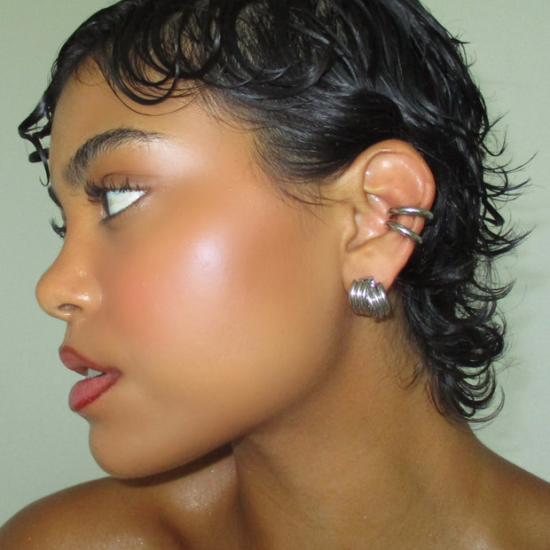 The Silver Mini Wire Stud Earring - BERNA PECI JEWELRY