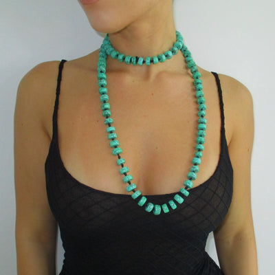 The Turquoise Wrap Necklace - BERNA PECI JEWELRY