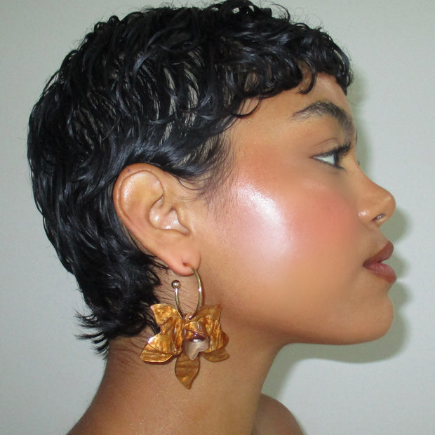 The Brown Orcid Hoop - BERNA PECI JEWELRY