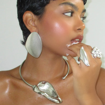The Chrome Solid Earrings - BERNA PECI JEWELRY