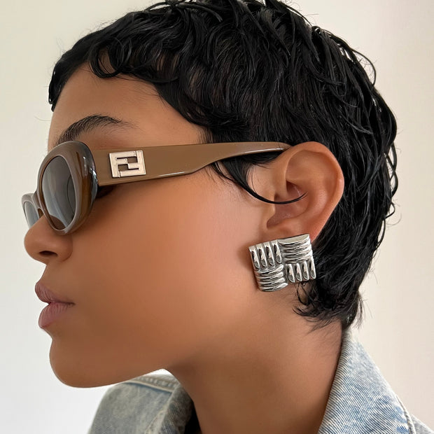 The Silver Maze Earrings - BERNA PECI JEWELRY