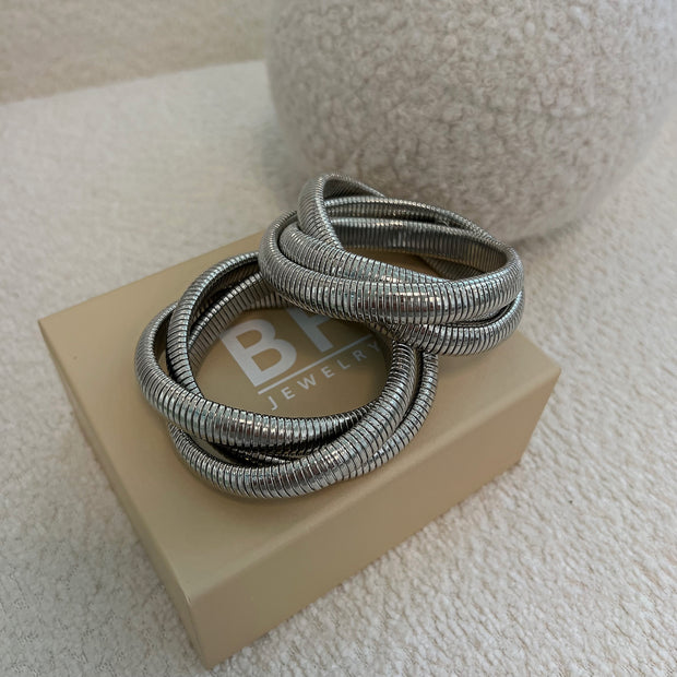 The Silver Knot Wrap Bangle - BERNA PECI JEWELRY