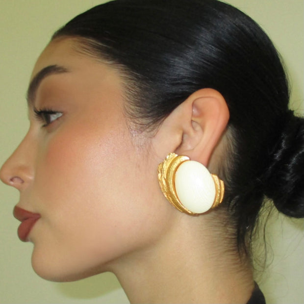The 1980s Circular Gold Collection Earrings - BERNA PECI JEWELRY