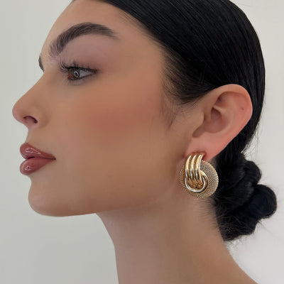 The New Gold Staple Earring - BERNA PECI JEWELRY