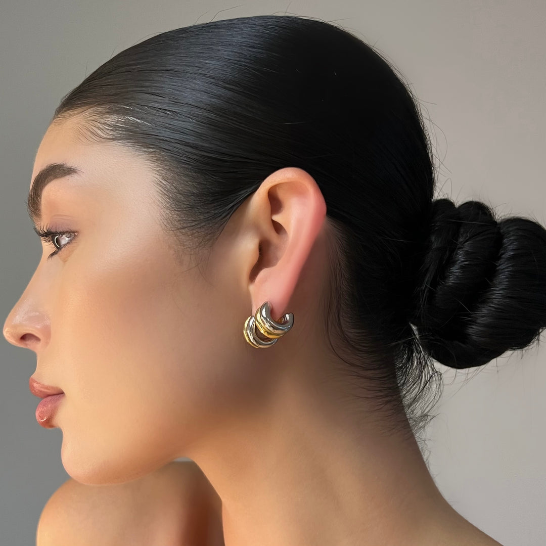 ピアス Basic Two Tone Hoop Earrings #3106 Facetune_25-09-2023-23-01-