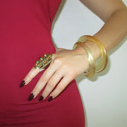 The Clear Single Oval Bangle - BERNA PECI JEWELRY