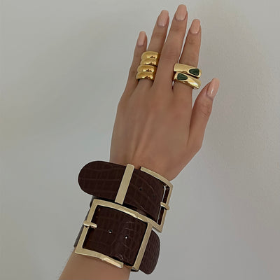 The Leather Belt Bracelet - BERNA PECI JEWELRY