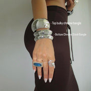 The Bulky Chrome Bangle - BERNA PECI JEWELRY