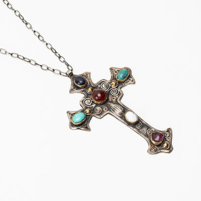 The Handmade Vintage Crystal Cross - BERNA PECI JEWELRY