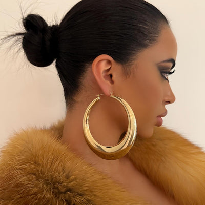 The Jumbo Gold Hoops - BERNA PECI JEWELRY