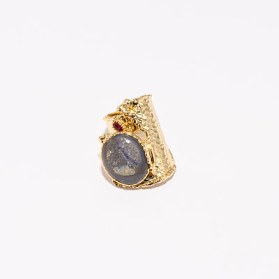 The Large Gold Melted Ring - BERNA PECI JEWELRY
