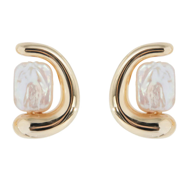 The Gold Alicia Earrings - BERNA PECI JEWELRY