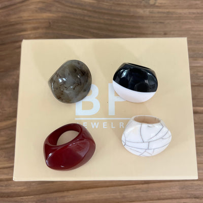 The Acrylic Jumbo Circular Ring - BERNA PECI JEWELRY