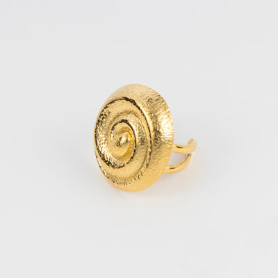 The Gold Swirl Cuff Ring - BERNA PECI JEWELRY
