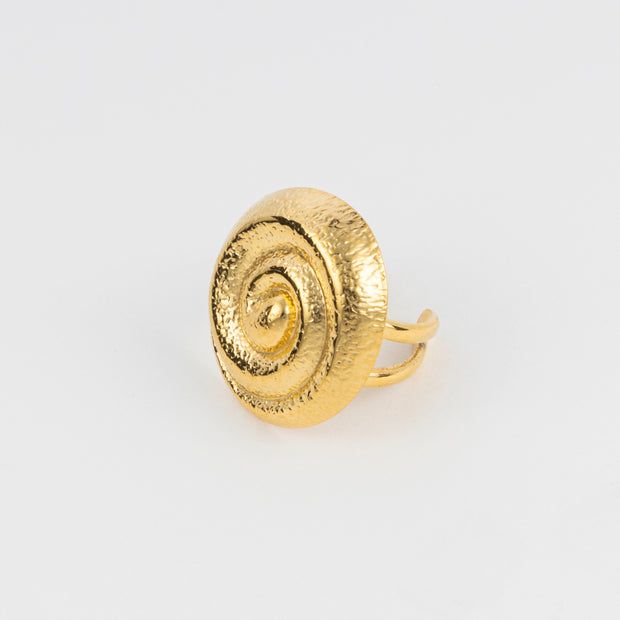The Gold Swirl Cuff Ring - BERNA PECI JEWELRY