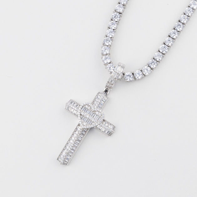 The Crystal Heart Paired Cross Necklace – BP