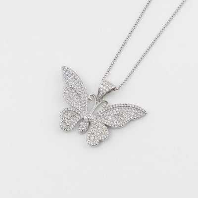 The Crystal Butterfly Necklace - BERNA PECI JEWELRY