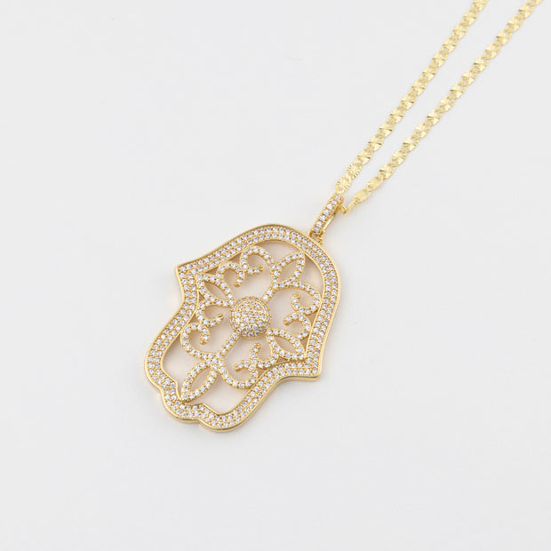 The Gold Dainty Hamsa Necklace - BERNA PECI JEWELRY