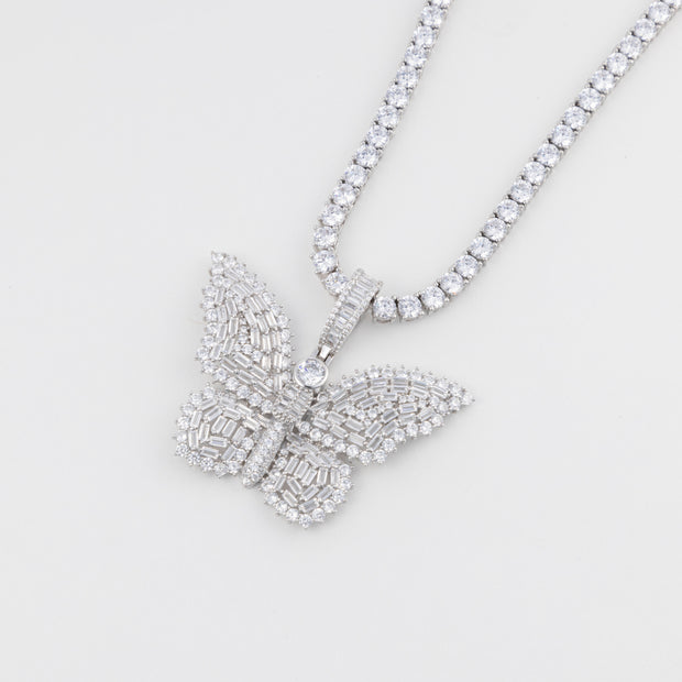 The Crystal Chain And Butterfly Necklace