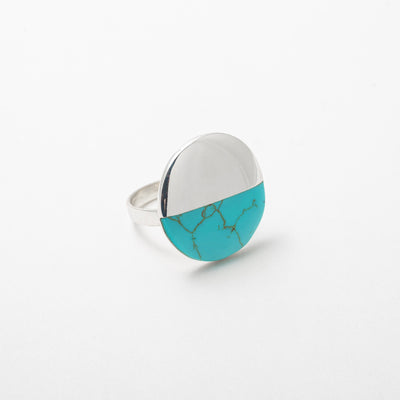 The Solid Turquoise Ring - BERNA PECI JEWELRY