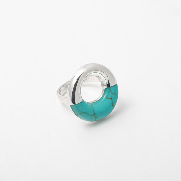 The Circular Turquoise Ring - BERNA PECI JEWELRY