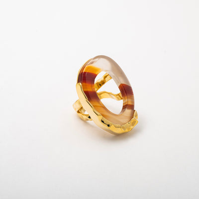 The Red Gem Melting Ring - BERNA PECI JEWELRY