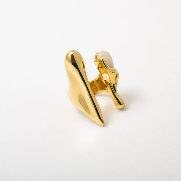 The Gold Melting Beige Wrap Ring - BERNA PECI JEWELRY
