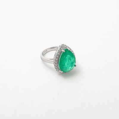 The Large Pear Emerald Ring - BERNA PECI JEWELRY