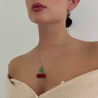 The Italy Summer Cherry Necklace - BERNA PECI JEWELRY