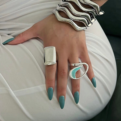 The Solid Square Ring - BERNA PECI JEWELRY