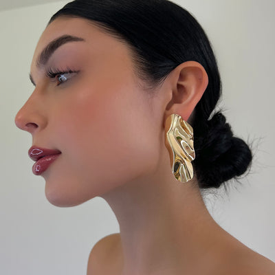 The Gold Melting Earrings - BERNA PECI JEWELRY