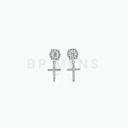 925 Silver Cross Stud Earrings - BERNA PECI JEWELRY