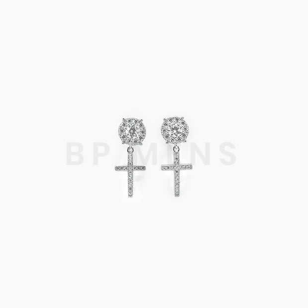 925 Silver Cross Stud Earrings - BERNA PECI JEWELRY