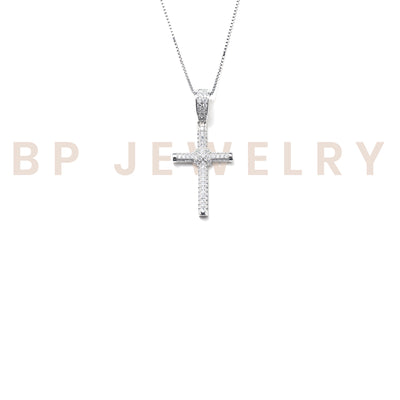 Double Cross Silver Chain - BERNA PECI JEWELRY