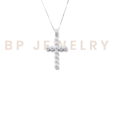 New Circular Crystal Cross Necklace - BERNA PECI JEWELRY