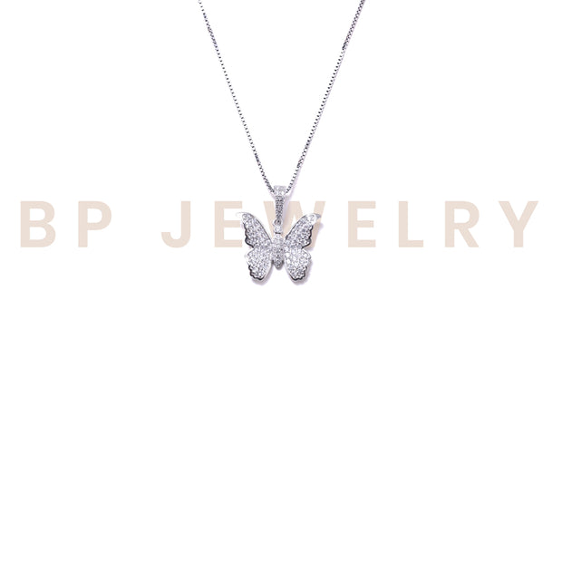 Mini Crystal Butterfly Necklace - BERNA PECI JEWELRY