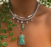 Mini Mint Jade Necklace - BERNA PECI JEWELRY