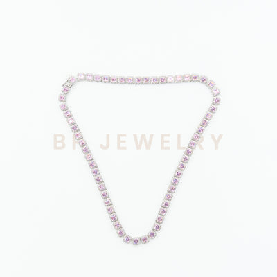 Pink Square Diamond Chain - BERNA PECI JEWELRY