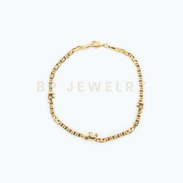 Gold Elephant Anklet - BERNA PECI JEWELRY