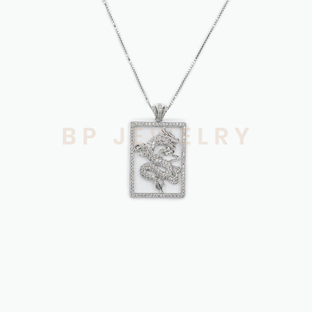 All Silver Dragon Charm - BERNA PECI JEWELRY