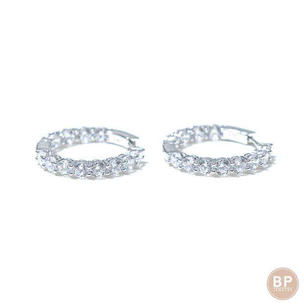 Mini Day One Silver Hoops - BERNA PECI JEWELRY