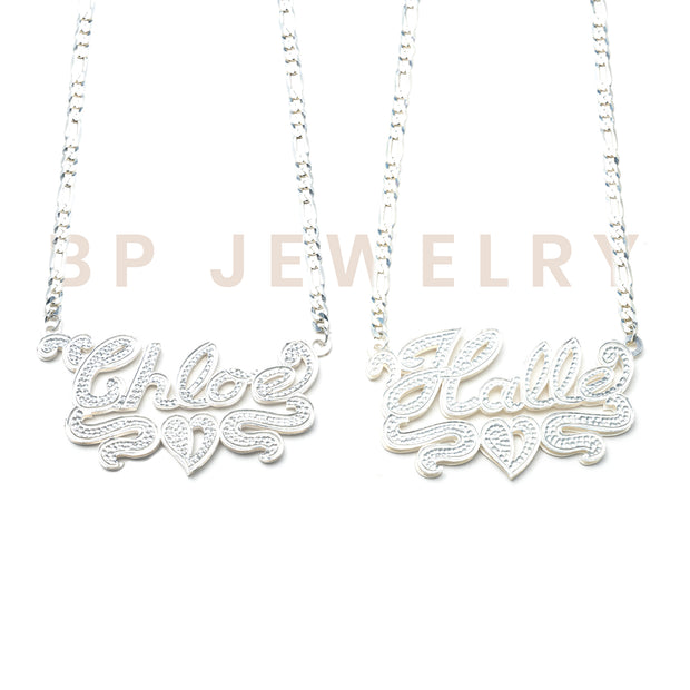 Double Plated Custom Nameplate - BERNA PECI JEWELRY