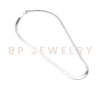 Silver Herringbone Chain - BERNA PECI JEWELRY