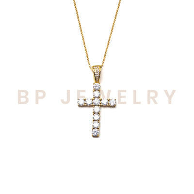 New Everyday Crystal Gold Cross - BERNA PECI JEWELRY