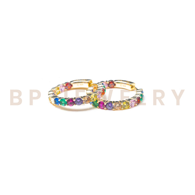 Mini Gold Rainbow Hoops - BERNA PECI JEWELRY